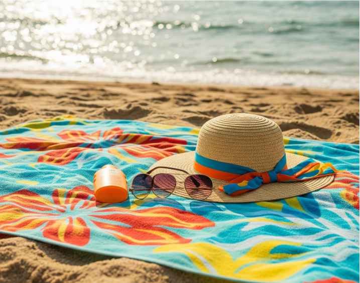 Beach towel or blanket