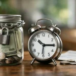 traditional savings account money stuck for a set time