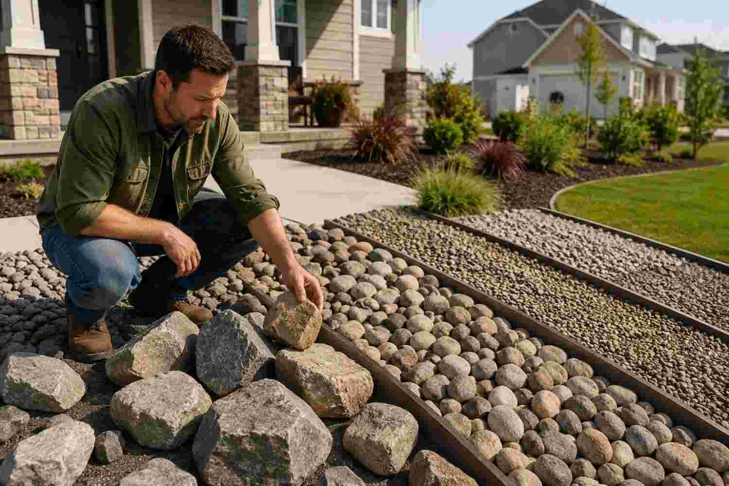 Match Rock Size to Visual Scale and Maintenance Needs